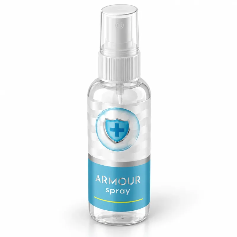 Armour Spray – spray z atomizerem na jasnym tle