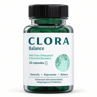 Clora Balance – słoik kapsułek z chlorofiliną i spiruliną
