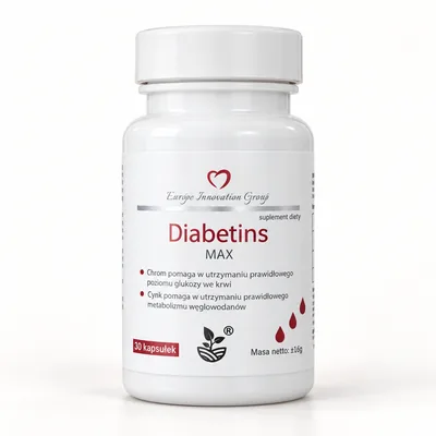 Diabetins MAX – słoik kapsułek z chromem i cynkiem