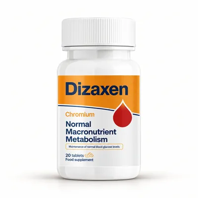 Dizaxen – słoik tabletek z chromem