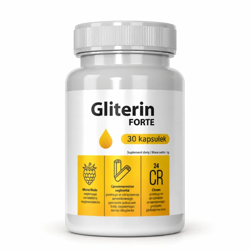 Gliterin Forte – słoik kapsułek z morwą białą i chromem