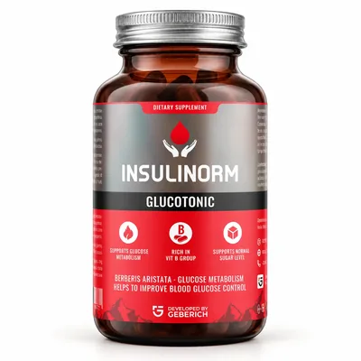 Insulinorm Glucotonic – słoik kapsułek z berberyną i chromem