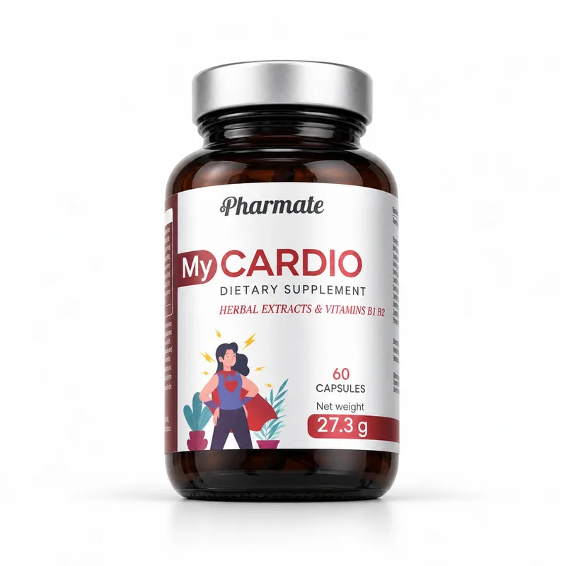 My Cardio – słoik 60 kapsułek z ekstraktami roślinnymi i witaminami B1, B2