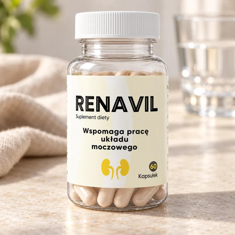 Renavil – słoik obok ręcznika