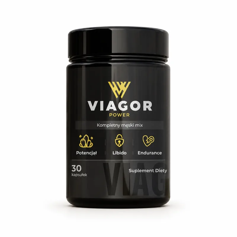 Viagor Power – czarny słoik kapsułek dla mężczyzn