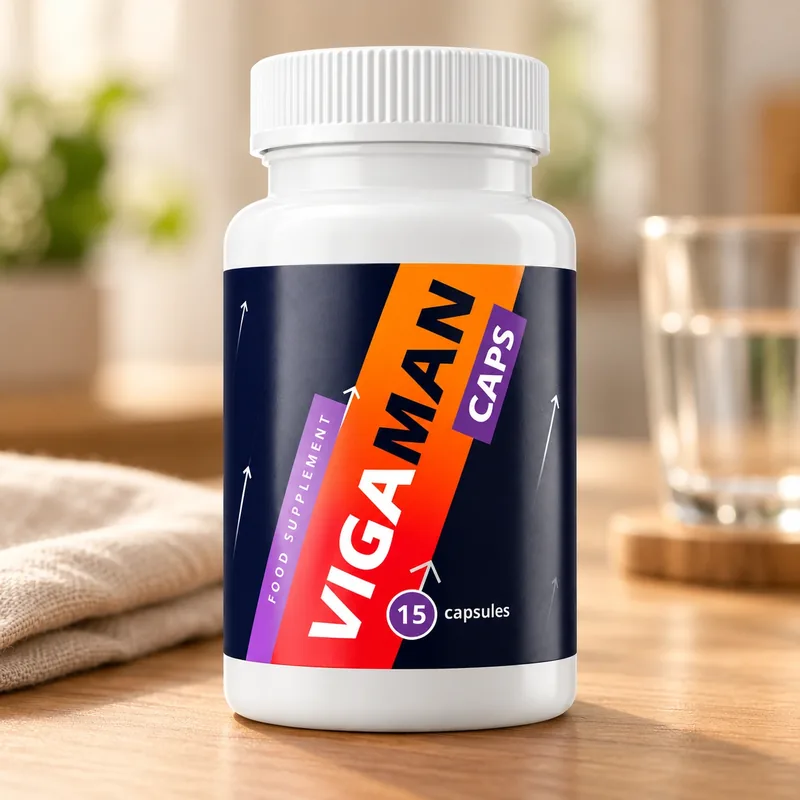 Vigaman Caps – słoik kapsułek na stole